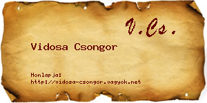 Vidosa Csongor névjegykártya
