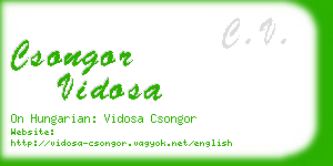 csongor vidosa business card